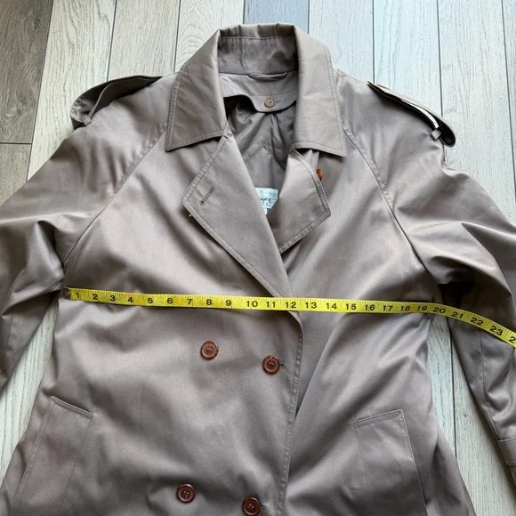 Vintage Worthington Petite Timeless Khaki Trench Coat - Picture 7 of 8